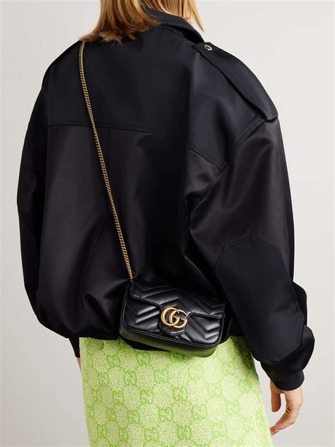 gucci gg marmont mini quilted leather bucket bag|Gucci Marmont mini bag wallet.